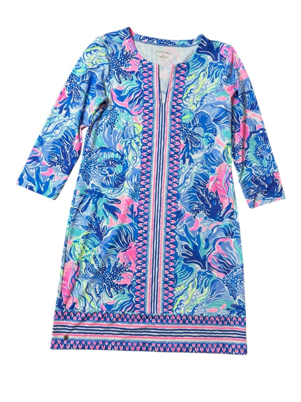 Lilly Pulitzer UPF 50+ Nadine Chillylilly Dress size M 005642 - Picture 3 of 10